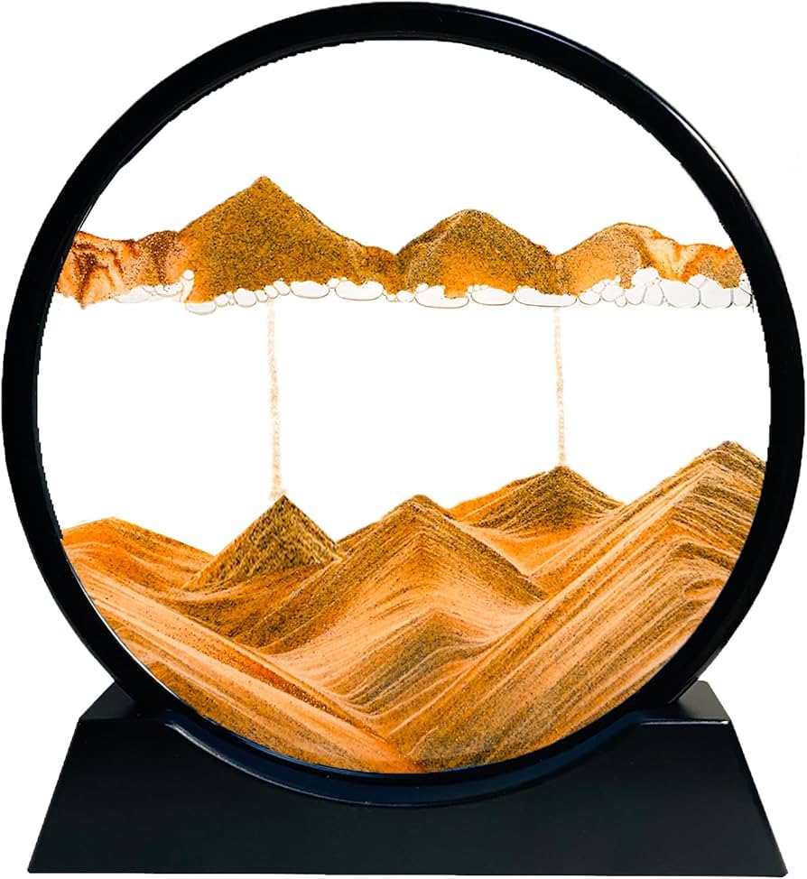 Kinetic Moving Sand Art Picture | Liquid Motion Glass Frame Desktop Decor - GiftWave.co