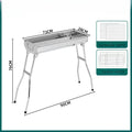 Large Stainless Steel Charcoal BBQ Grill Portable Folding Barbecue Cooke... — View 7