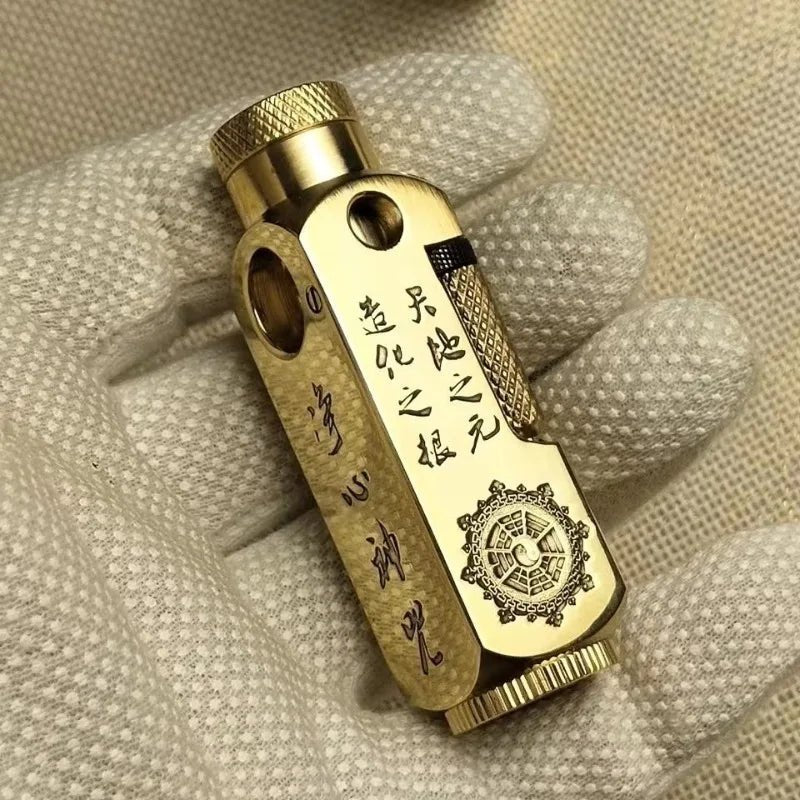 Luxury Japanese Brass Lighter – Premium Heavy - Duty Windproof Pocket Lighter - GiftWave.co