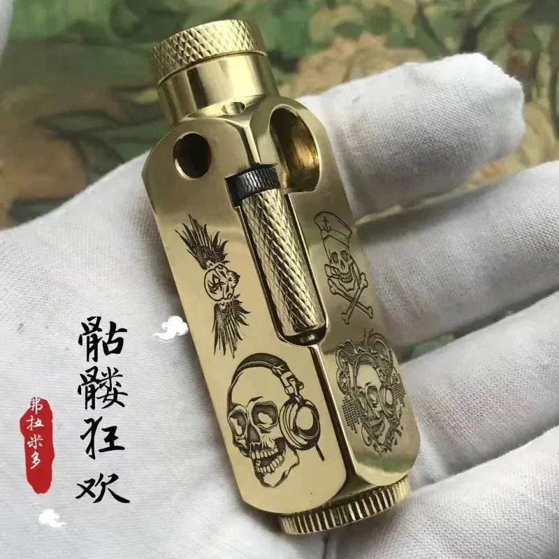 Luxury Japanese Brass Lighter – Premium Heavy - Duty Windproof Pocket Lighter - GiftWave.co
