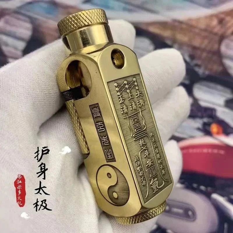 Luxury Japanese Brass Lighter – Premium Heavy - Duty Windproof Pocket Lighter - GiftWave.co