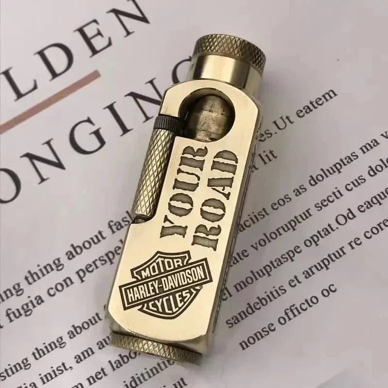 Luxury Japanese Brass Lighter – Premium Heavy - Duty Windproof Pocket Lighter - GiftWave.co