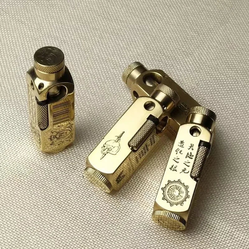 Luxury Japanese Brass Lighter – Premium Heavy - Duty Windproof Pocket Lighter - GiftWave.co