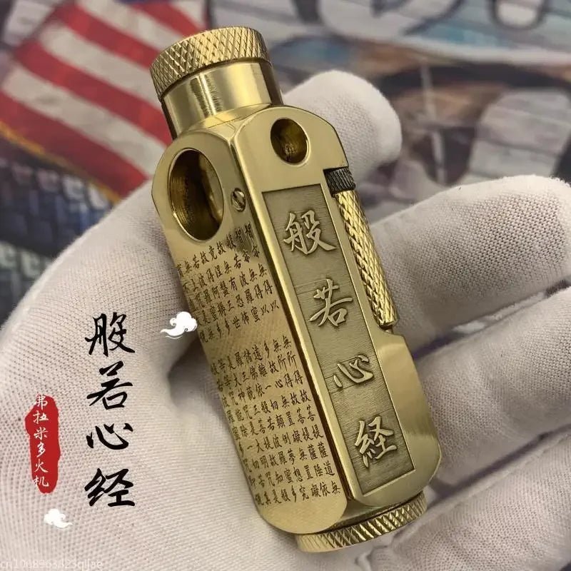 Luxury Japanese Brass Lighter – Premium Heavy - Duty Windproof Pocket Lighter - GiftWave.co
