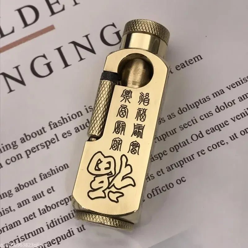 Luxury Japanese Brass Lighter – Premium Heavy - Duty Windproof Pocket Lighter - GiftWave.co