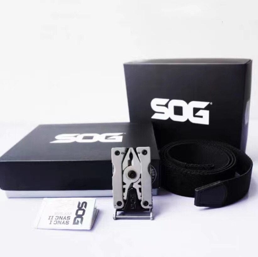MacGyver SOG SN1001 Survival Multi - Tool Folding Belt 16 - in - 1 EDC Tactical Camping Hiking Gift - GiftWave.co