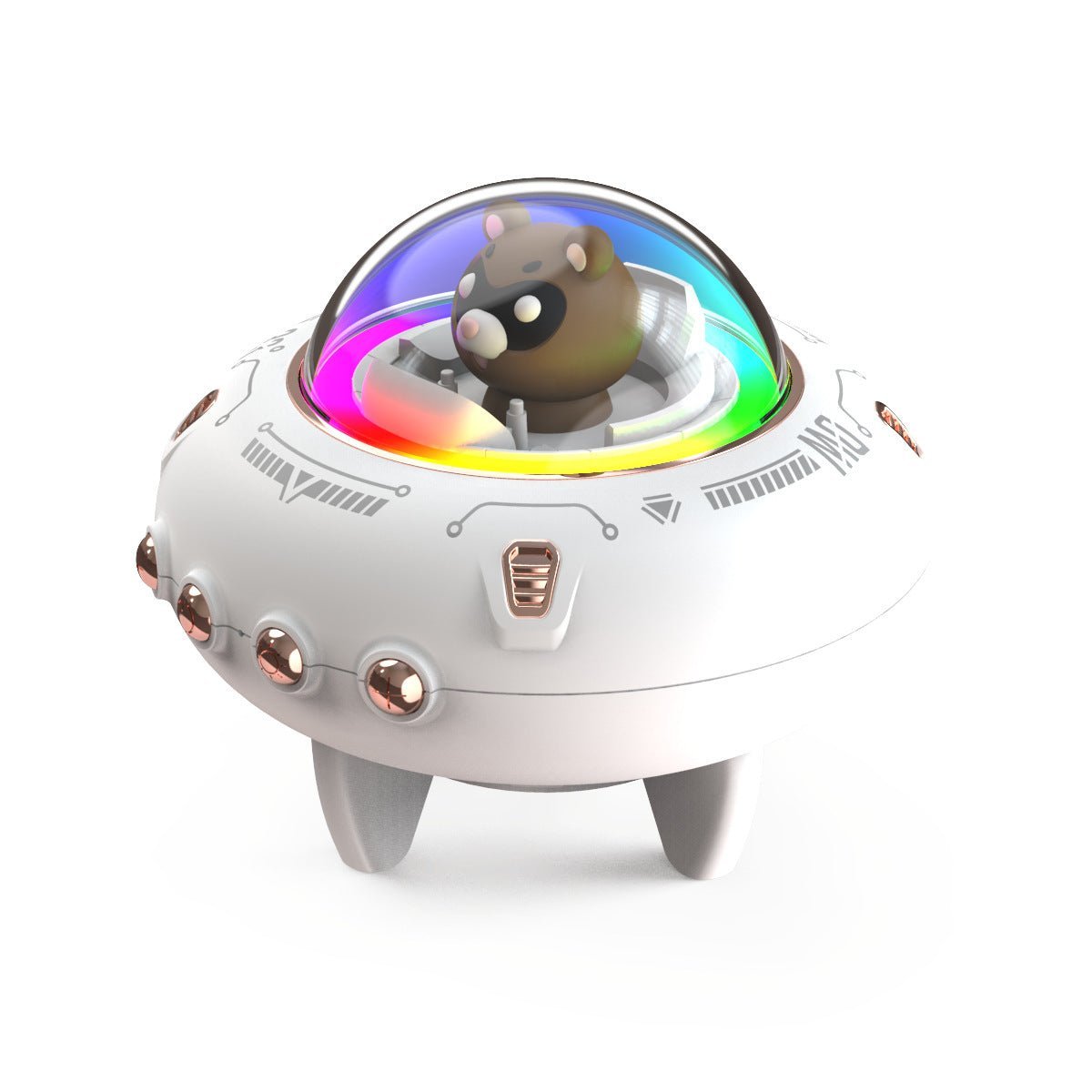 Magnetic Levitating Bluetooth Speaker – UFO Orb 360° Rotation RGB LED Floating Wireless Speaker - Damsona