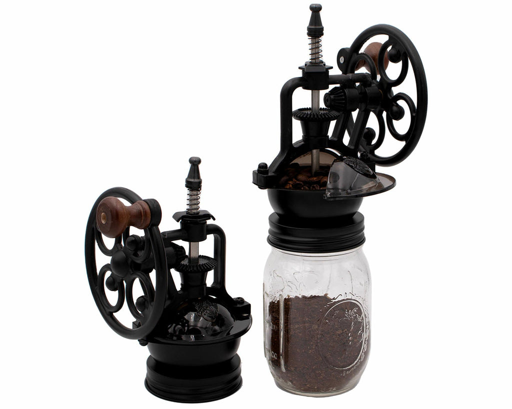 Cast iron crank wheel coffee grinder