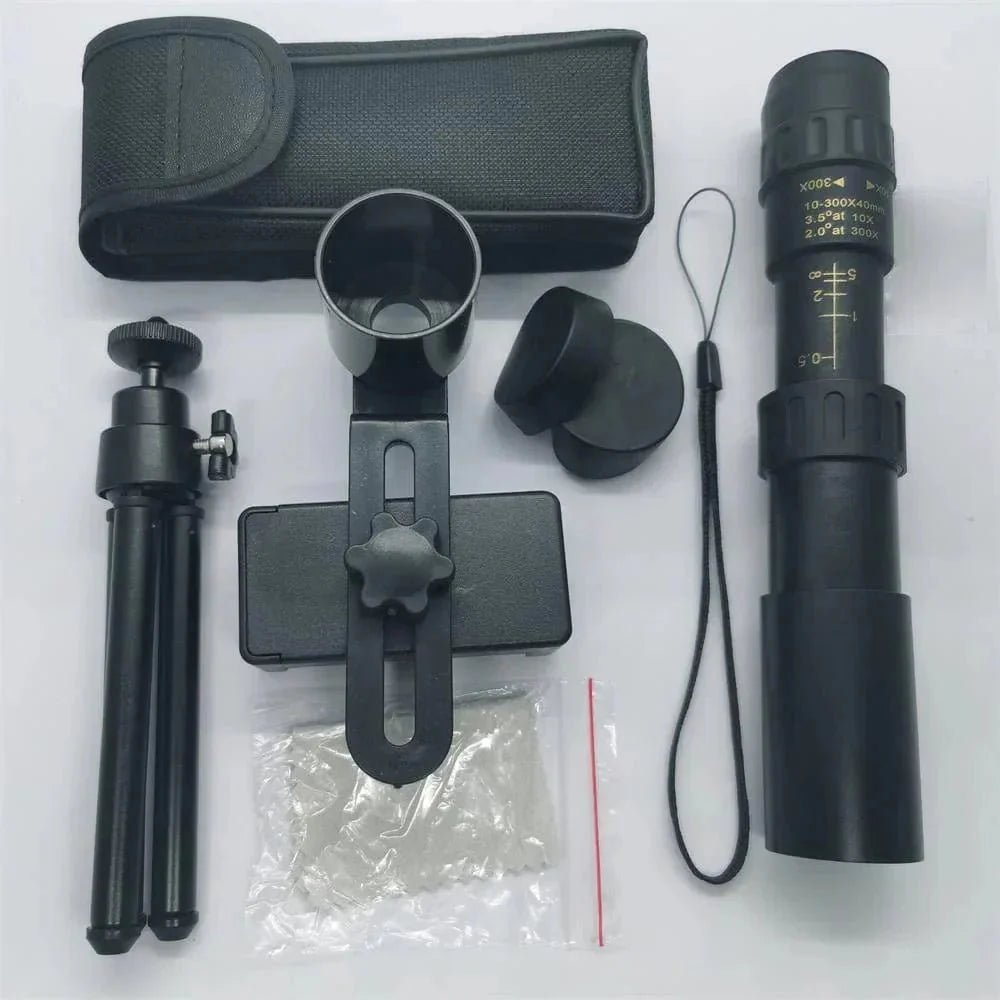 Military Metal Binoculars - Best 10-300X Zoom HD Telescope - Damsona