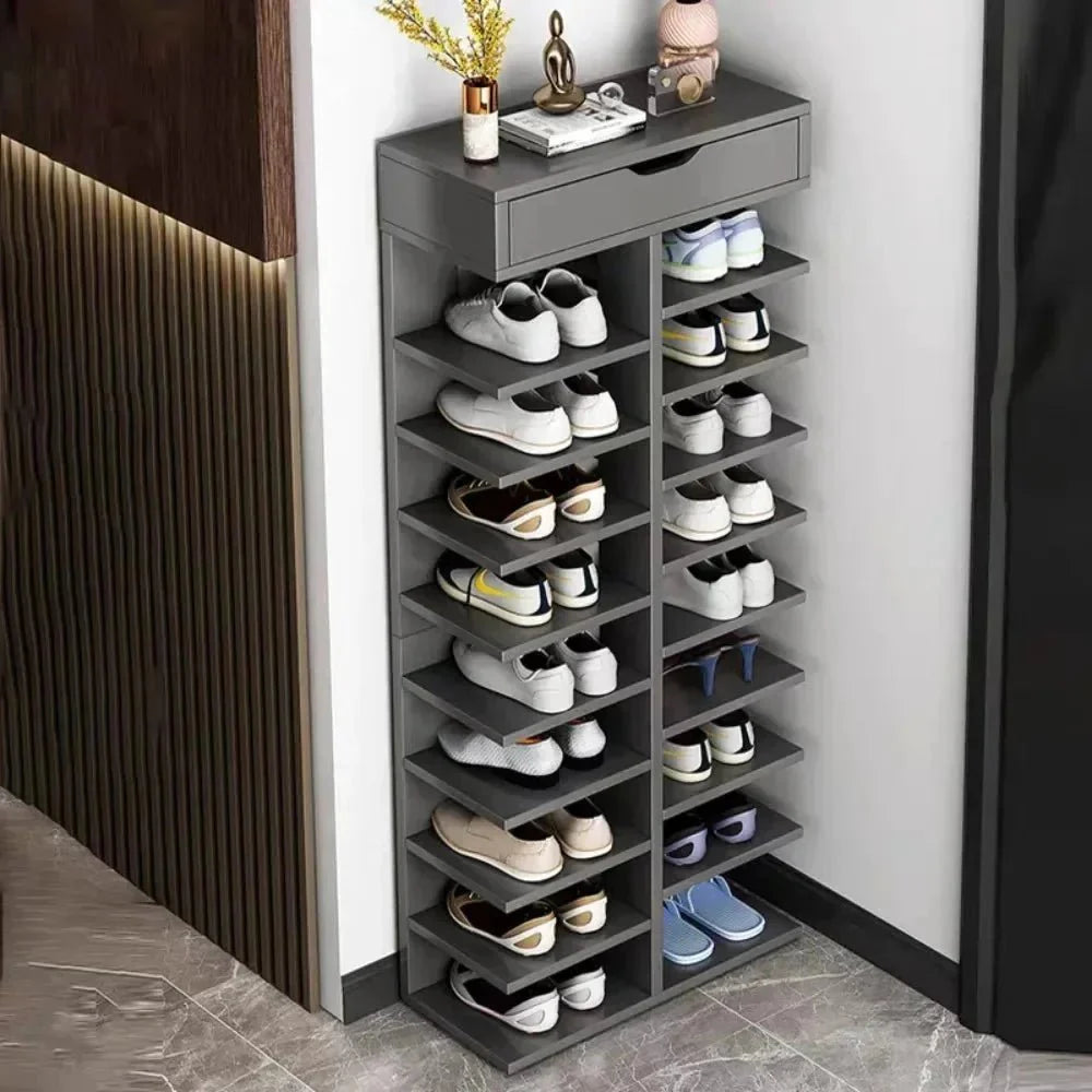 Multilayer Shoe Cabinet with Top Drawer Organizer: Space - Saving Home Furniture - GiftWave.co