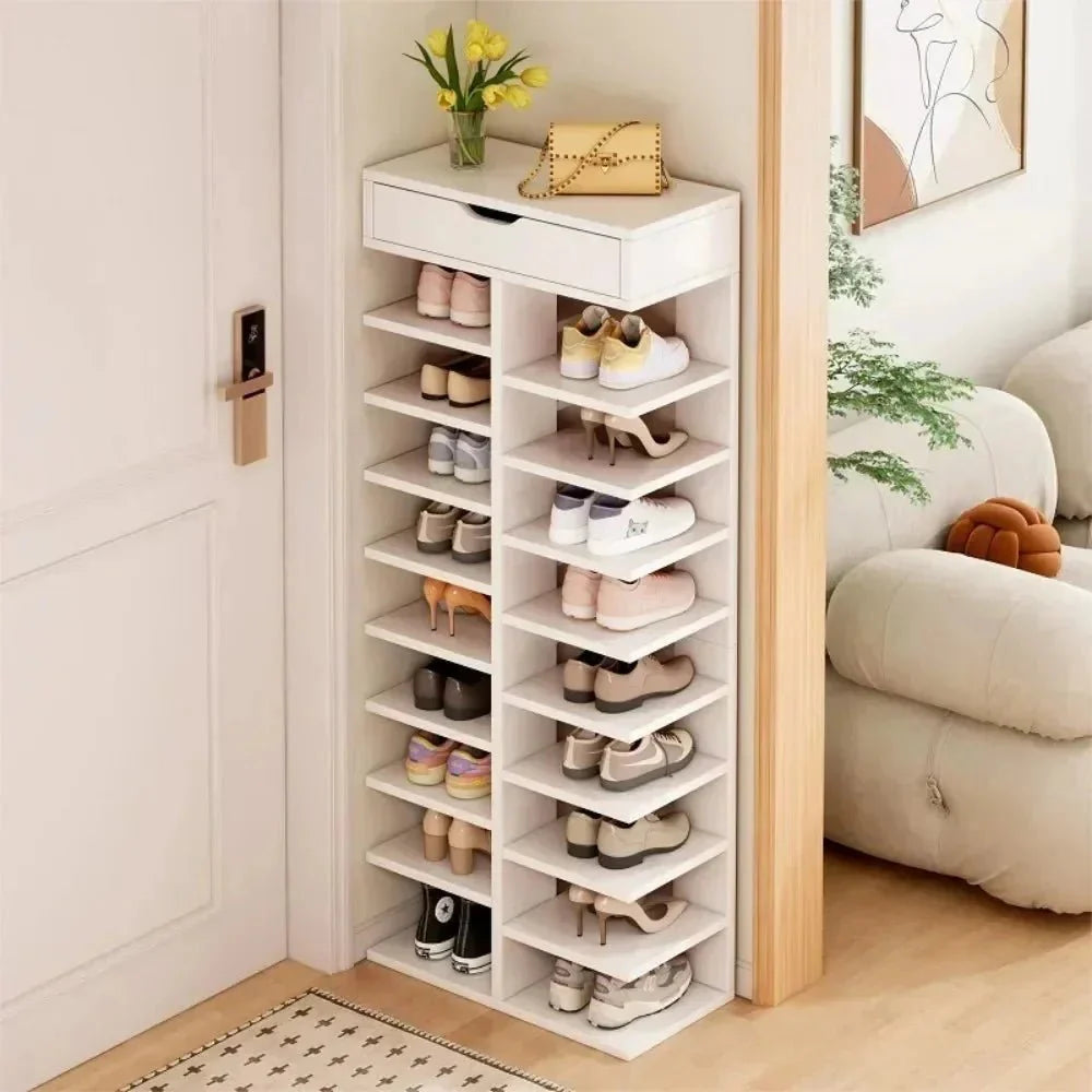 Multilayer Shoe Cabinet with Top Drawer Organizer: Space - Saving Home Furniture - GiftWave.co