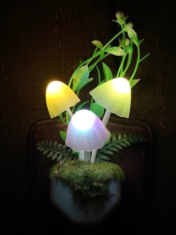 Mushroom Table Lamp with Touch Dimming | LED Bedroom Desk Night Light - Damsona