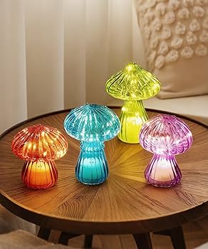 Mushroom Table Lamp with Touch Dimming | LED Bedroom Desk Night Light - Damsona
