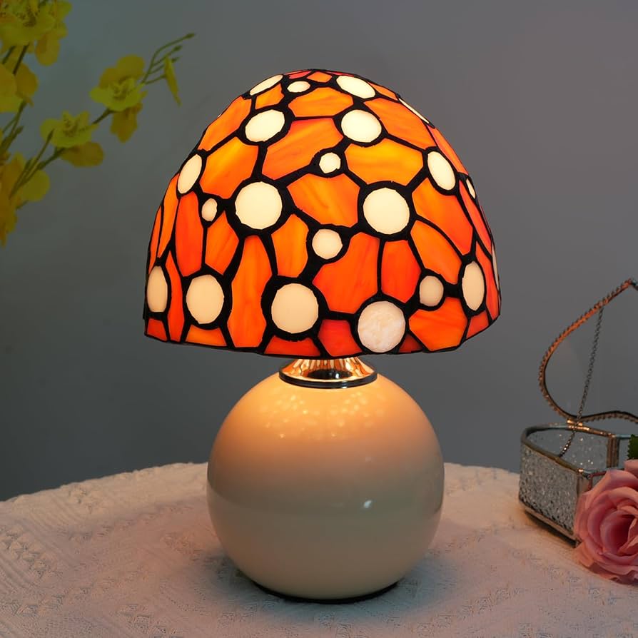 Mushroom Table Lamp with Touch Dimming | LED Bedroom Desk Night Light - Damsona