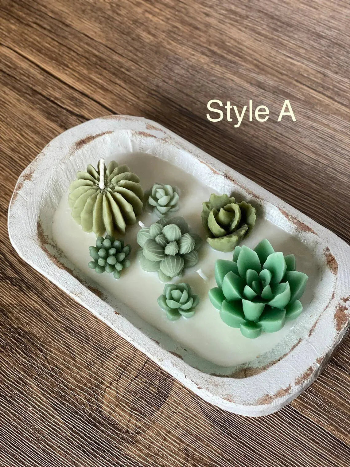 Arizona Dream Scented Cactus Garden Candle in Wooden Bowl — View 15