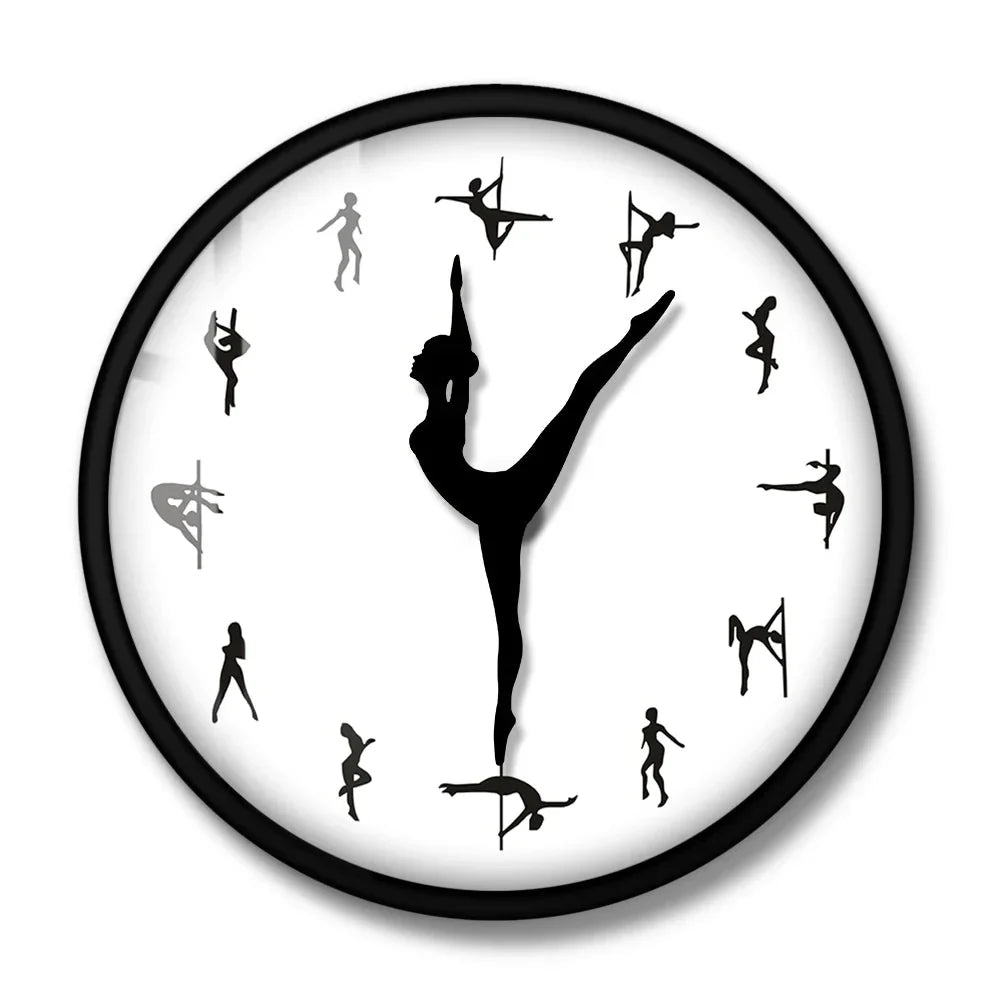 Pole Dancing Decorative Wall Clock – Stylish Silent Wall Art for Dance Rooms - GiftWave.co