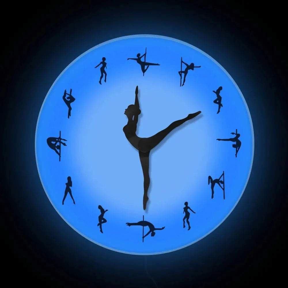 Pole Dancing Decorative Wall Clock – Stylish Silent Wall Art for Dance Rooms - GiftWave.co