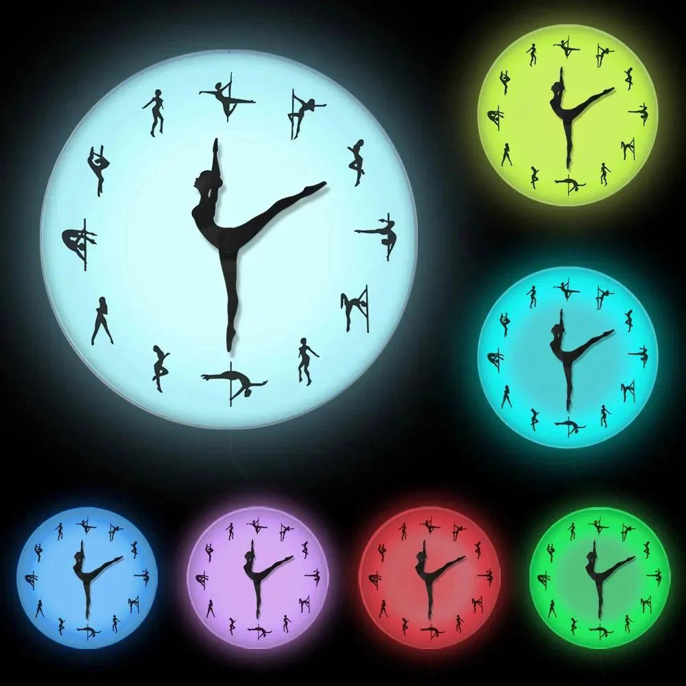 Pole Dancing Decorative Wall Clock – Stylish Silent Wall Art for Dance Rooms - GiftWave.co
