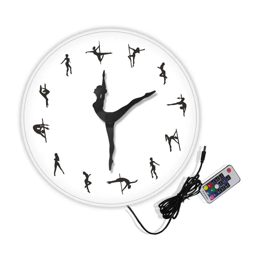 Pole Dancing Decorative Wall Clock – Stylish Silent Wall Art for Dance Rooms - GiftWave.co