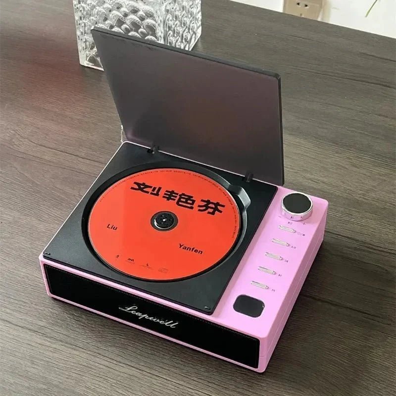 Portable CD Player Bluetooth 5.0 LCD Screen Built-In Speaker Anti-Skip USB-C Rechargeable Gift - Damsona