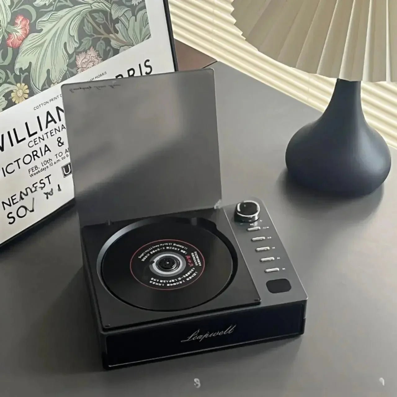 Portable CD Player Bluetooth 5.0 LCD Screen Built-In Speaker Anti-Skip USB-C Rechargeable Gift - Damsona