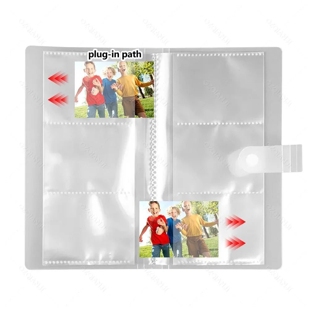 Portable Color Photo Printer 300DPI Wireless 2x3 Inch Travel Picture Printer with Paper Storage Folder - Damsona