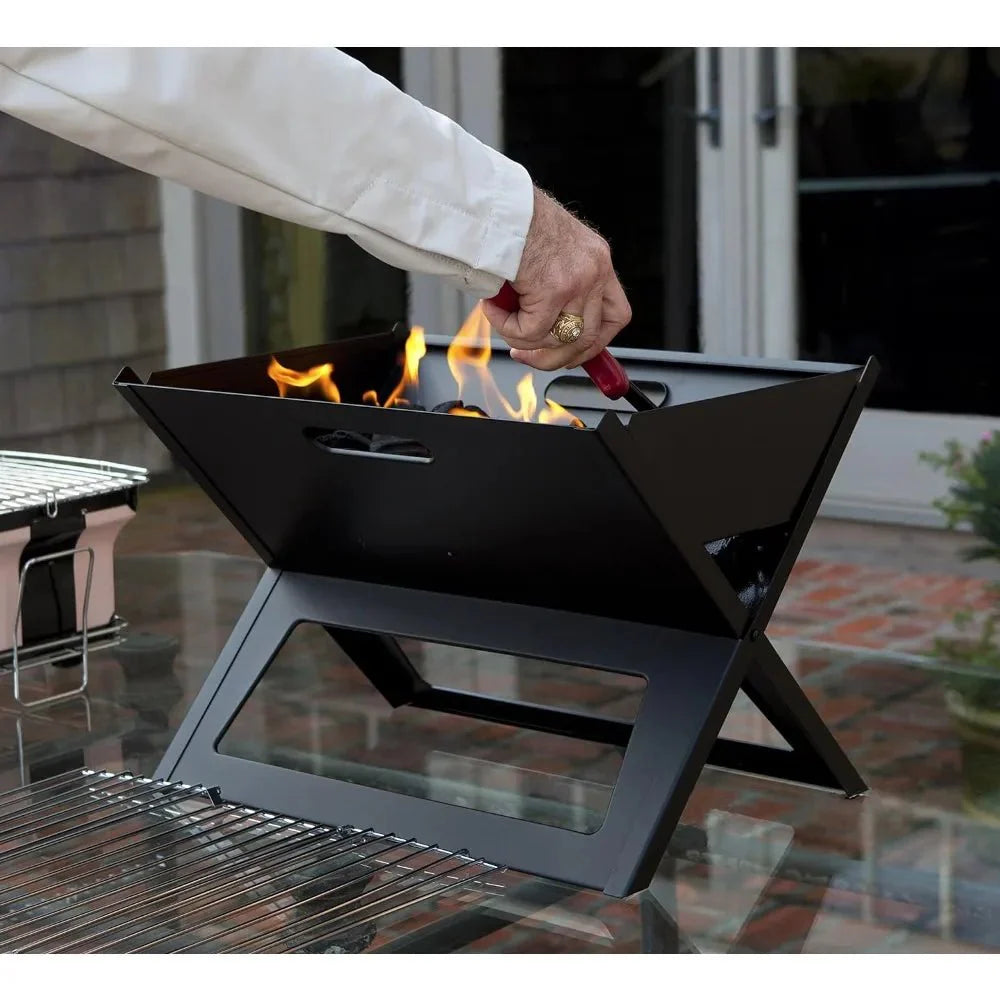 Portable Notebook BBQ Grill Foldable Charcoal Barbecue Grill for Camping... — View 2
