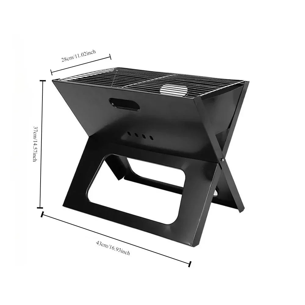 Portable Notebook BBQ Grill Foldable Charcoal Barbecue Grill for Camping... — View 6