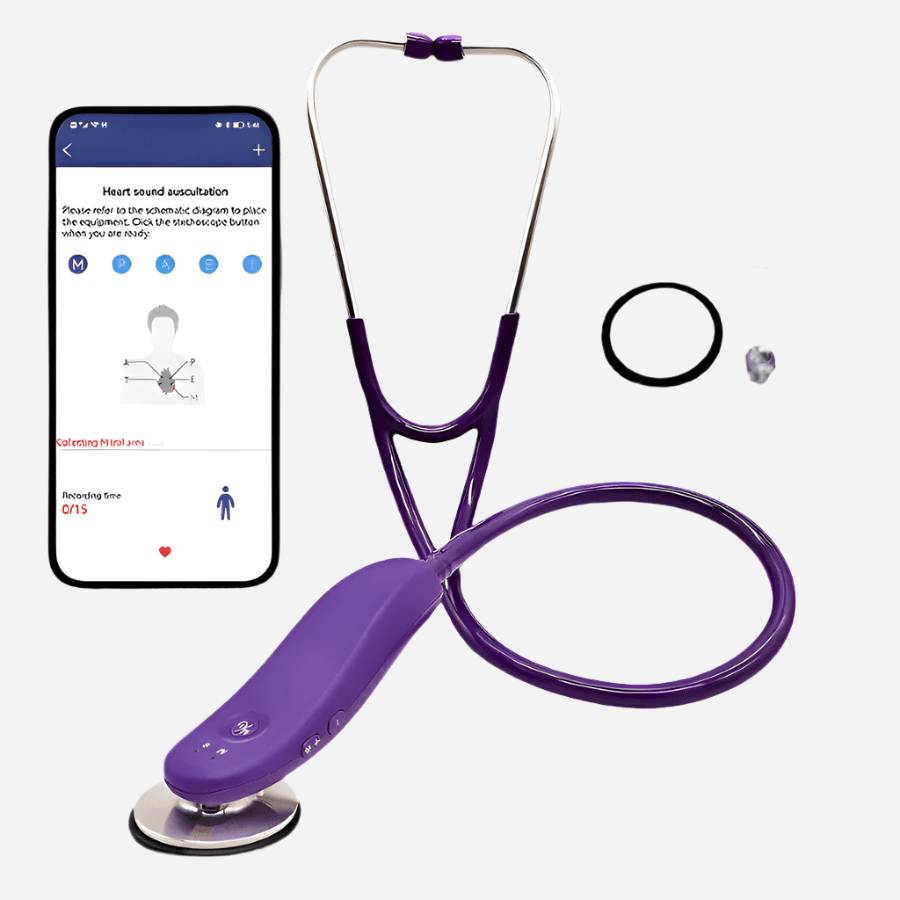 Premium Bluetooth Digital Stethoscope – Wireless 40x Amplified Sound with OLED Display - GiftWave.co