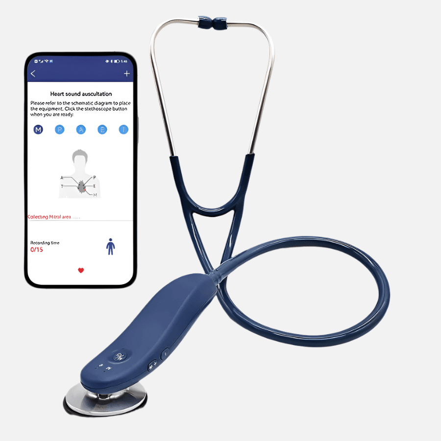Premium Bluetooth Digital Stethoscope – Wireless 40x Amplified Sound with OLED Display - GiftWave.co