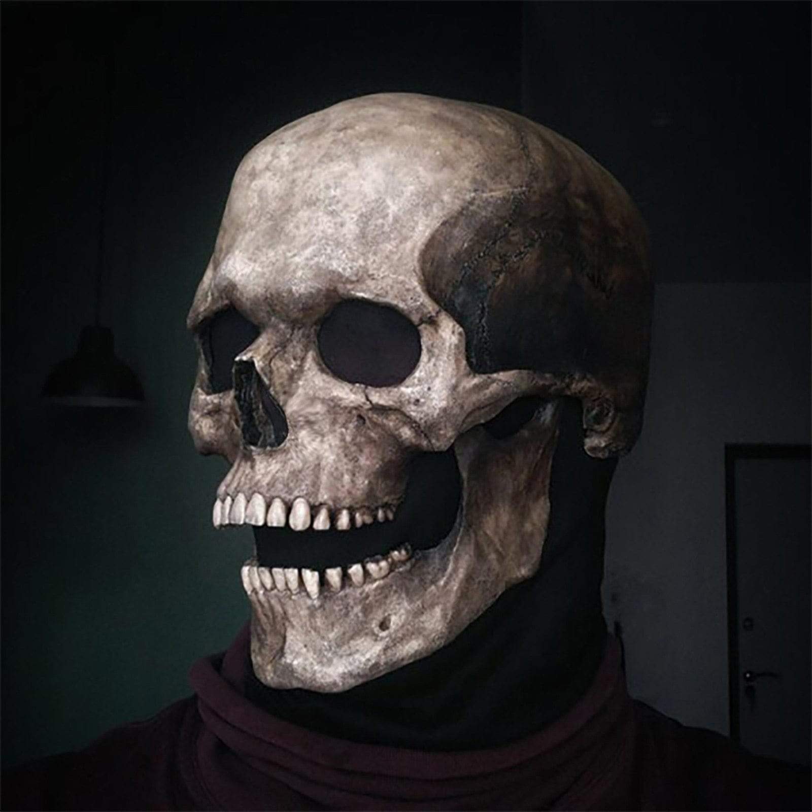 Movable Jaw Realistic Skull Mask - Best Full Head Halloween Latex Mask for Cosplay - GiftWave.co
