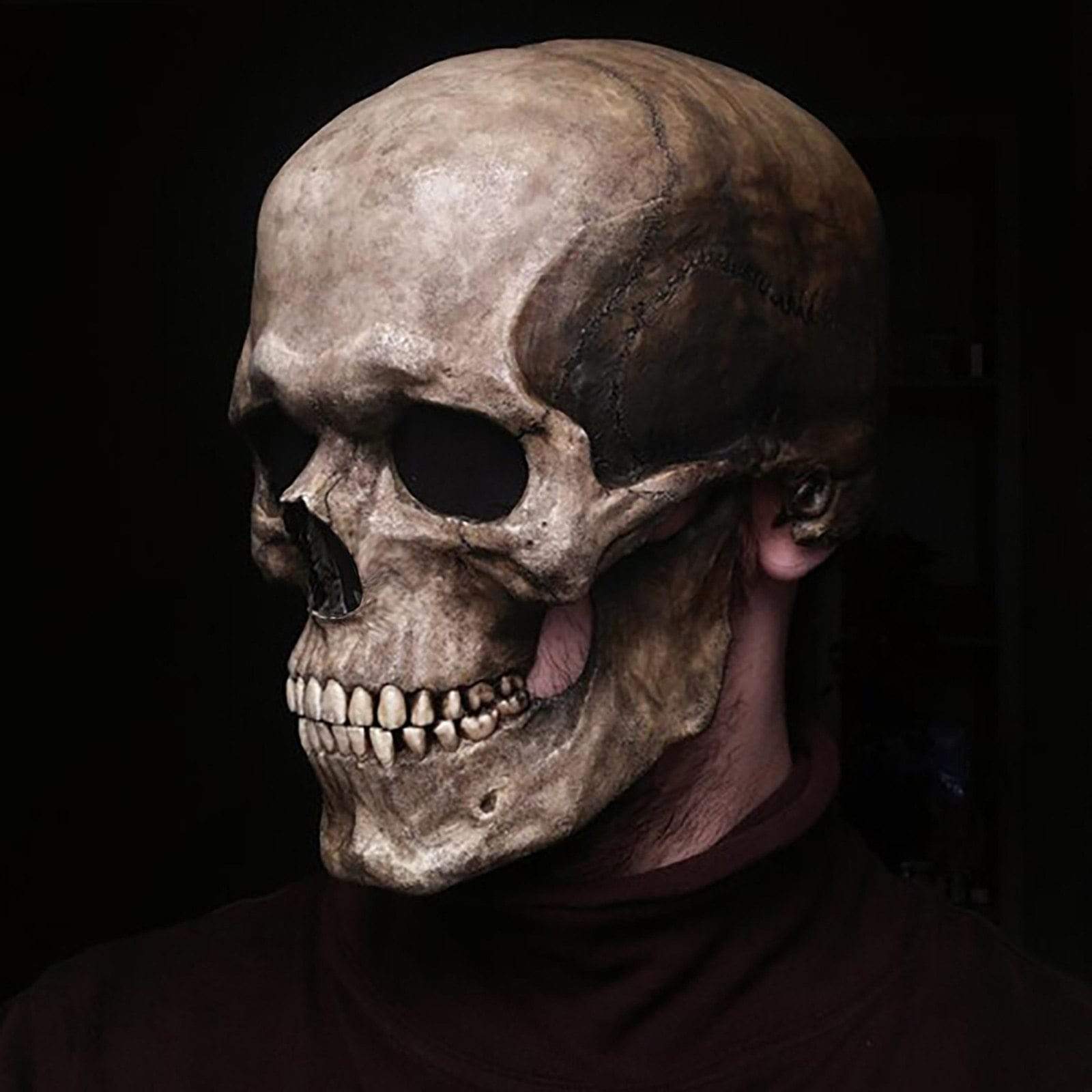 Movable Jaw Realistic Skull Mask - Best Full Head Halloween Latex Mask for Cosplay - GiftWave.co