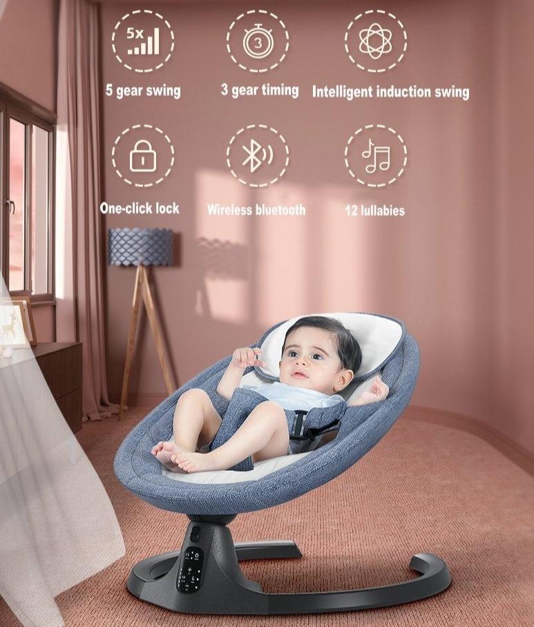 Buy Rocky Smart Baby Swing - Best Bluetooth Rocker Lounger | Perfect Gif... — View 3