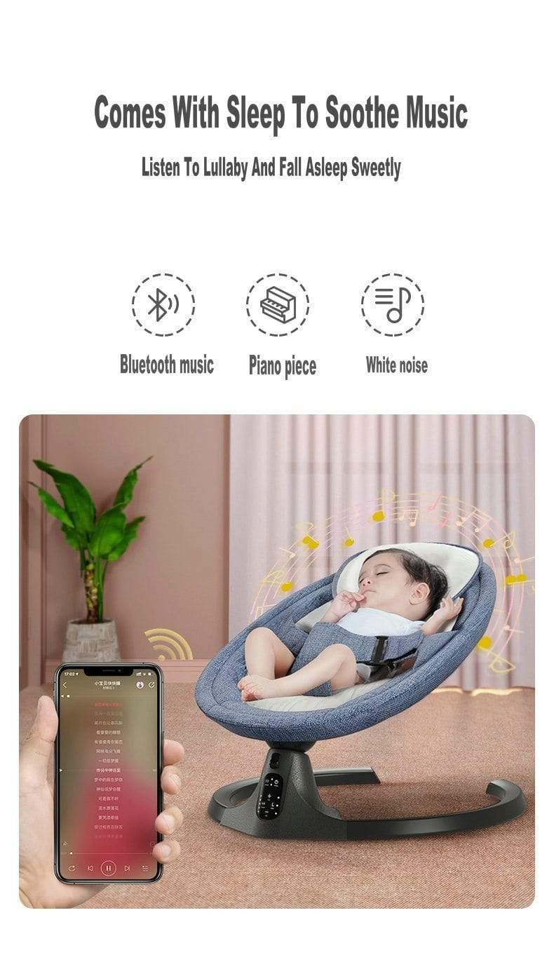 Buy Rocky Smart Baby Swing - Best Bluetooth Rocker Lounger | Perfect Gif... — View 11