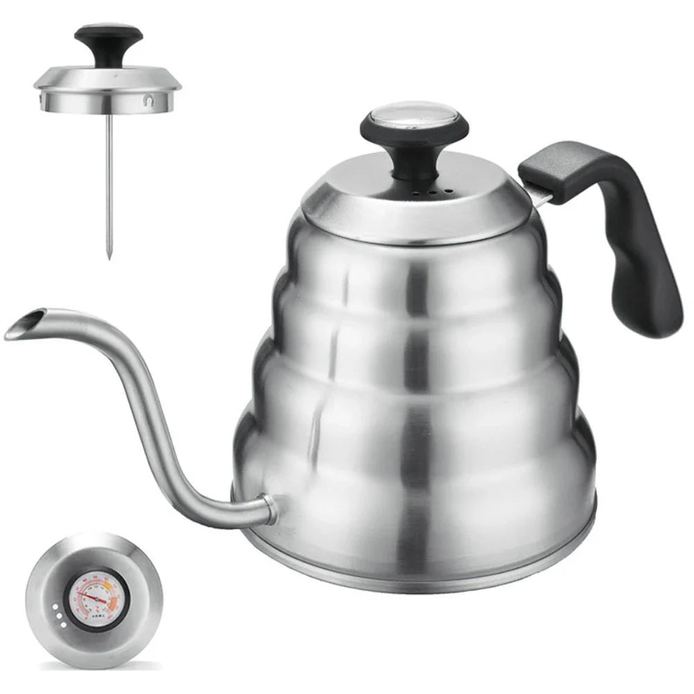 Professional 1L/1.2L Gooseneck Stainless Steel Pour Over Coffee Kettle – 2026 Edition - GiftWave.co