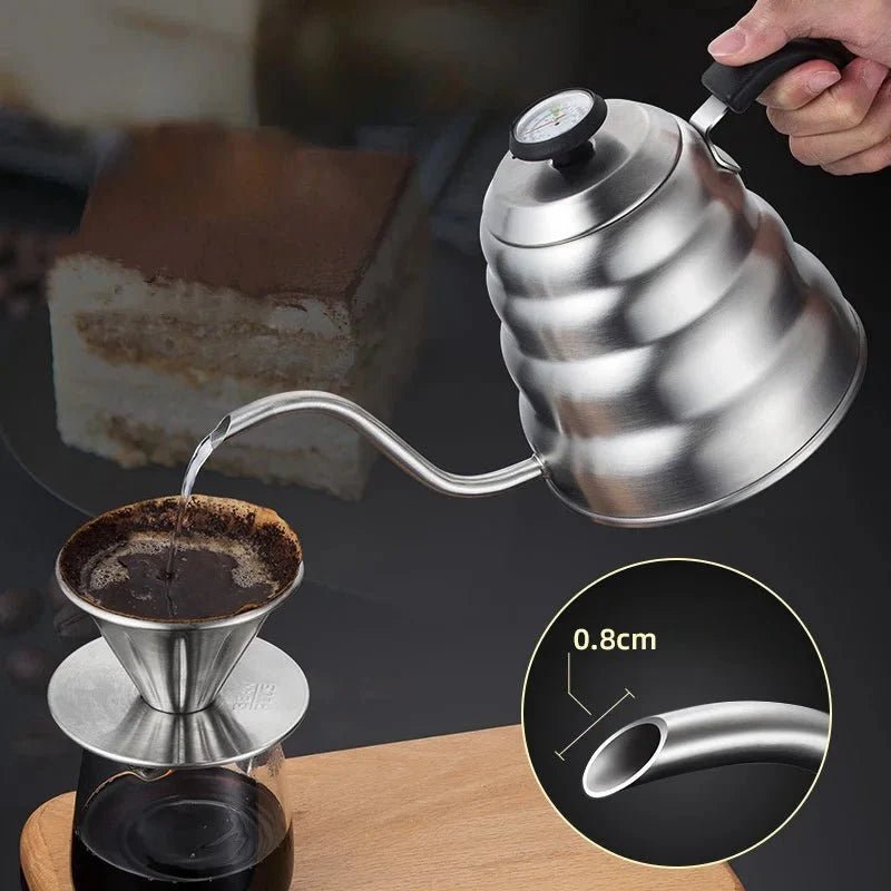 Professional Hand-Brewed Coffee Kettle with Thermometer l Hand Brewed Coffee Maker - Damsona