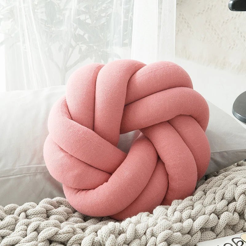 Regina Cotton DIY Hand Knot Back Cushion – Cozy Decorative Lumbar Pillow - GiftWave.co