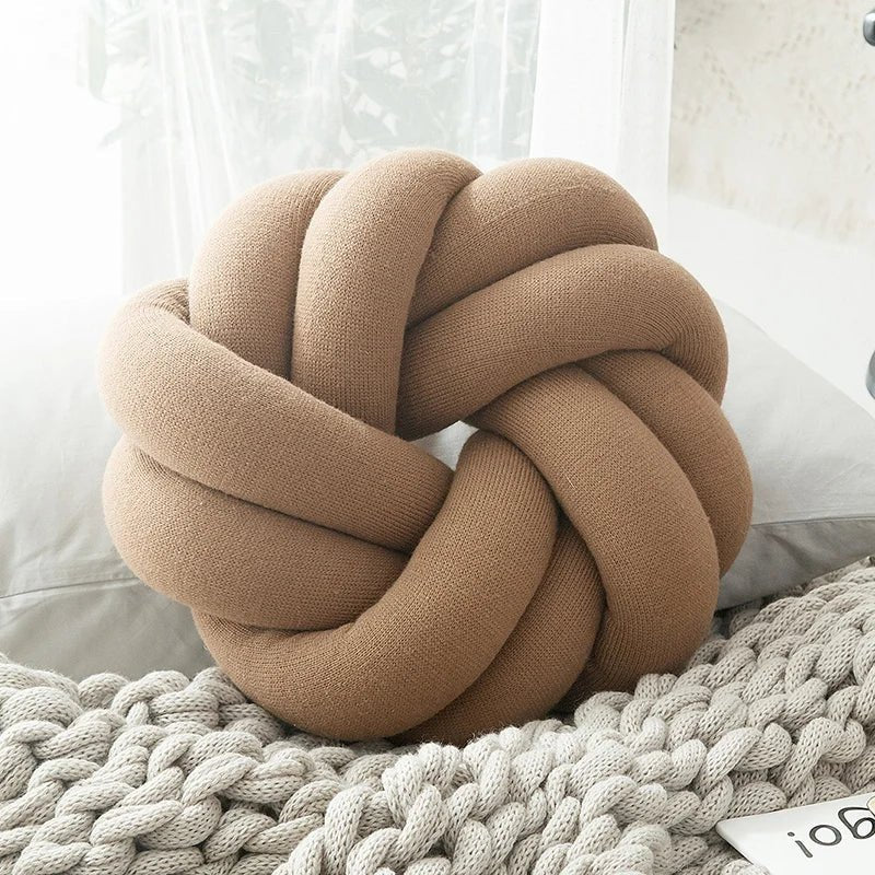 Regina Cotton DIY Hand Knot Back Cushion – Cozy Decorative Lumbar Pillow - GiftWave.co
