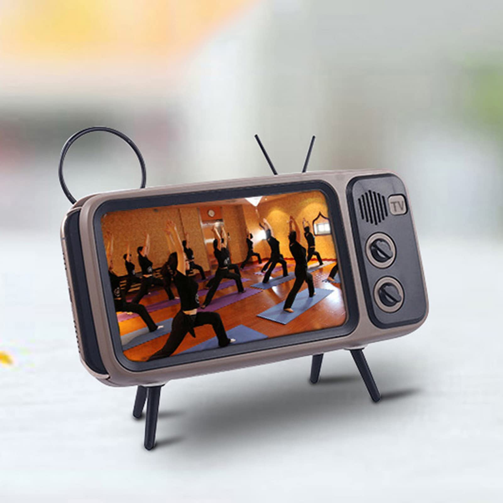 Retro Mini TV Bluetooth Speaker & Phone Holder | 2-in-1 Portable Wireless Audio - Damsona