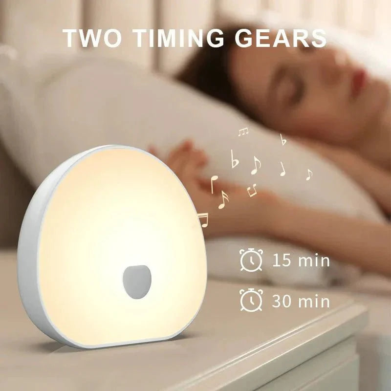 RGB Sleep White Noise Machine: Rechargeable LED Night Light & Relaxing Audio - GiftWave.co