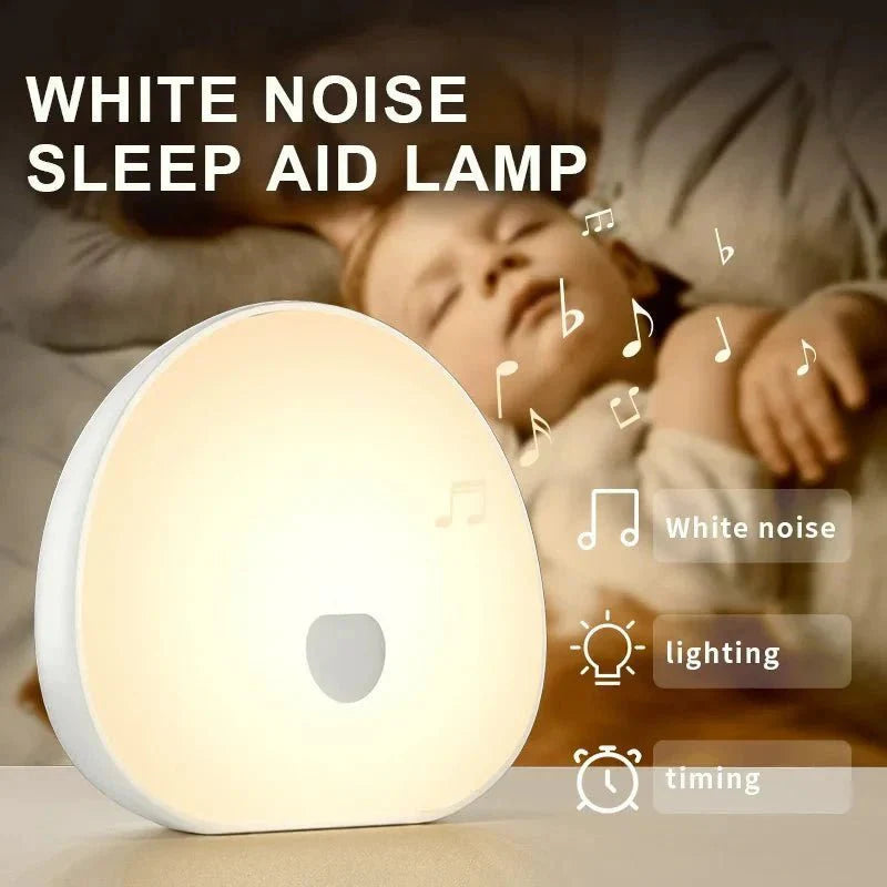 RGB Sleep White Noise Machine: Rechargeable LED Night Light & Relaxing Audio - GiftWave.co