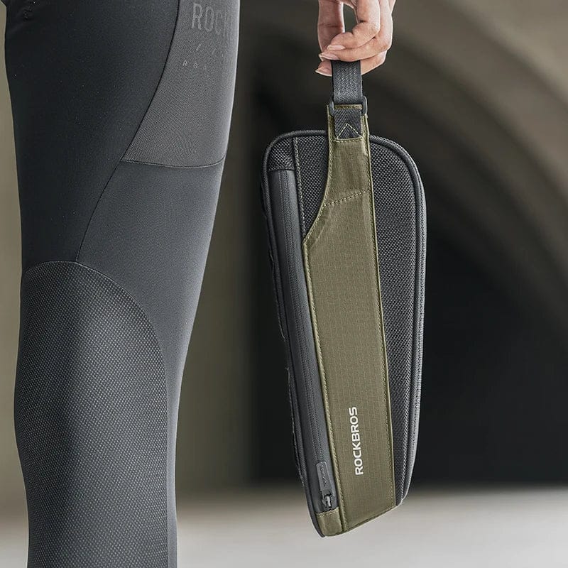 RockBros Bicycle Bag: Portable Cycling Top Tube Bag, Nylon MTB Road Phone Tool Bag with Reflective Ultralight Design - GiftWave.co