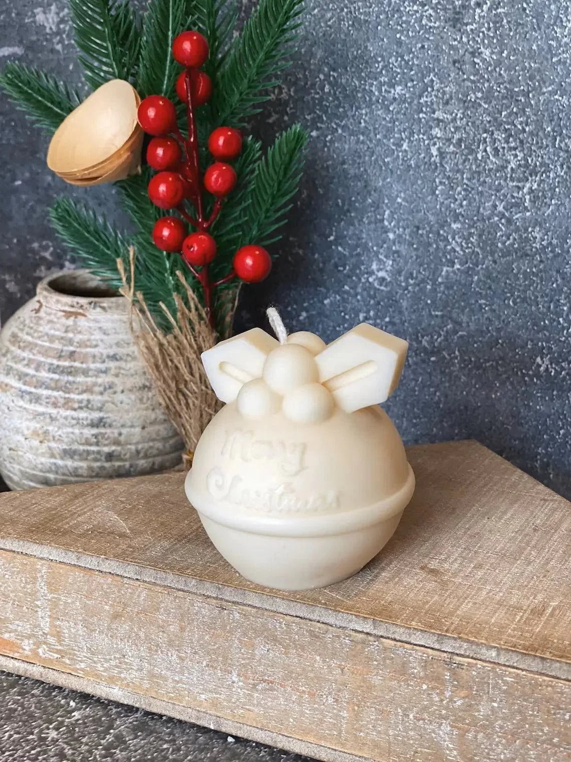 Round Bell Christmas Candle - Best Holiday Decor Gift | Limited Edition - Damsona