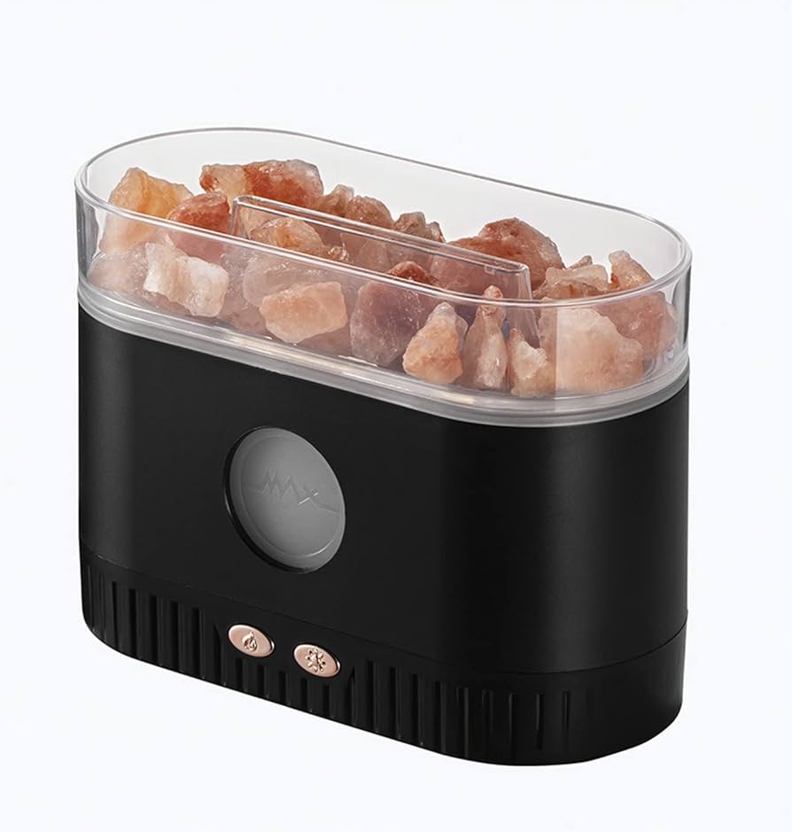 Salt Lamp Diffuser 3 - in - 1 Himalayan Crystal Humidifier Aromatherapy Essential Oil Night Light 360ml LED Pink - GiftWave.co