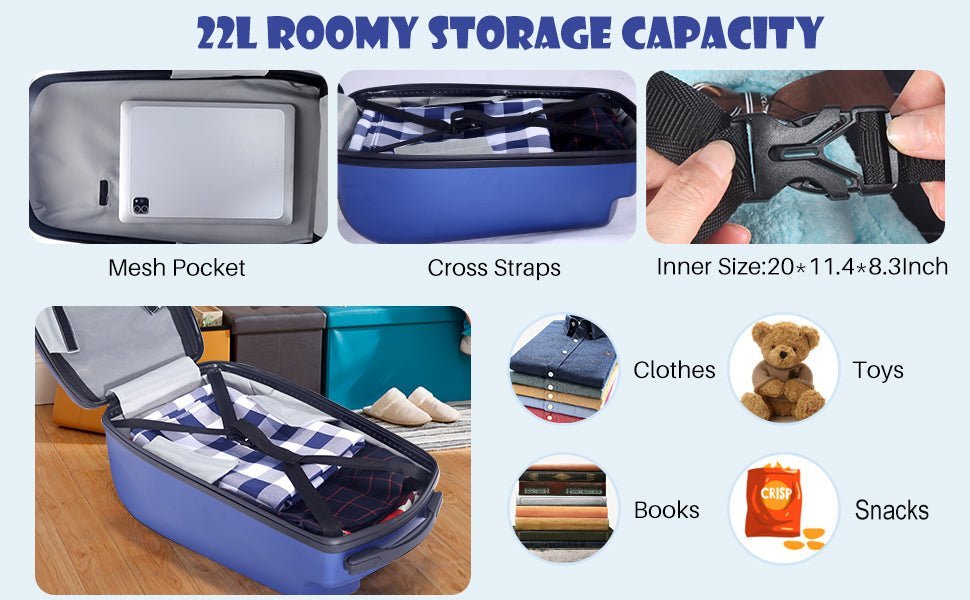 Scooter Suitcase - Best Rolling Detachable Luggage with Built-in Skateboard for Travel - Damsona