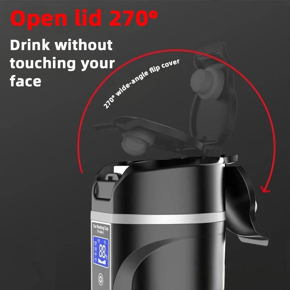 Self-Heating Smart Coffee Mug Temperature Control LED Display USB-C Rechargeable - Damsona