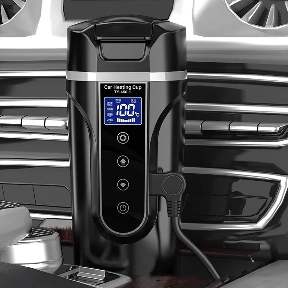 Self-Heating Smart Coffee Mug Temperature Control LED Display USB-C Rechargeable - Damsona