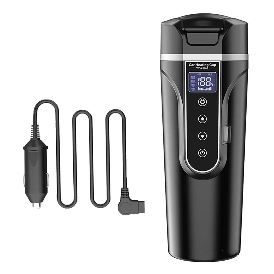 Self-Heating Smart Coffee Mug Temperature Control LED Display USB-C Rechargeable - Damsona