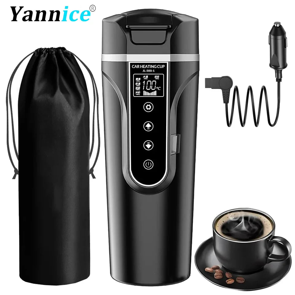 Self - Heating Smart Coffee Mug Temperature Control LED Display USB - C Rechargeable - GiftWave.co