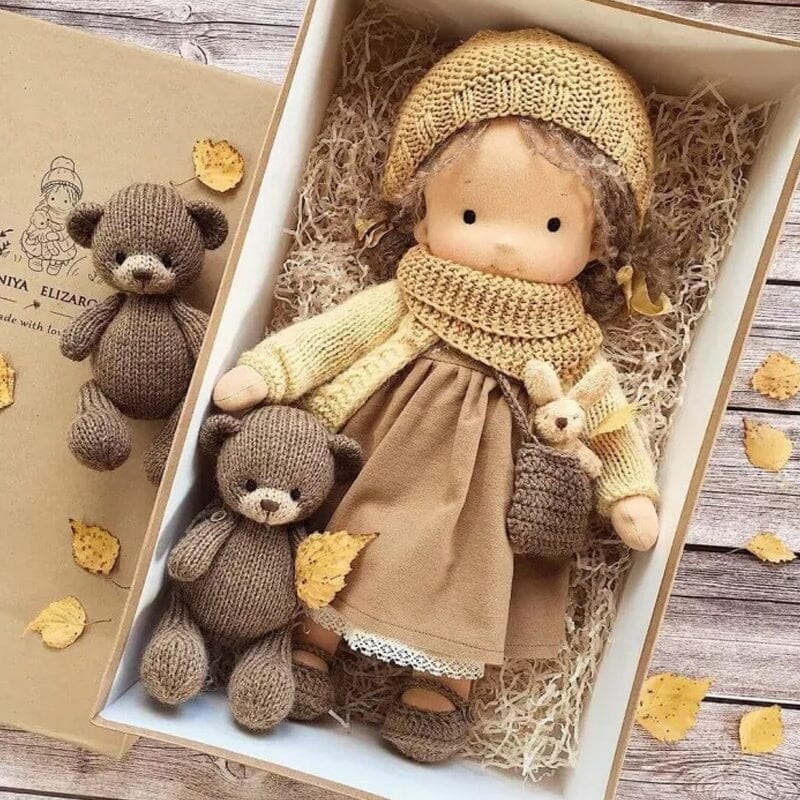 GiftWave Waldorf Doll Cotton-Filled Handmade Mini Dress-Up Doll DIY Gift... — View 6